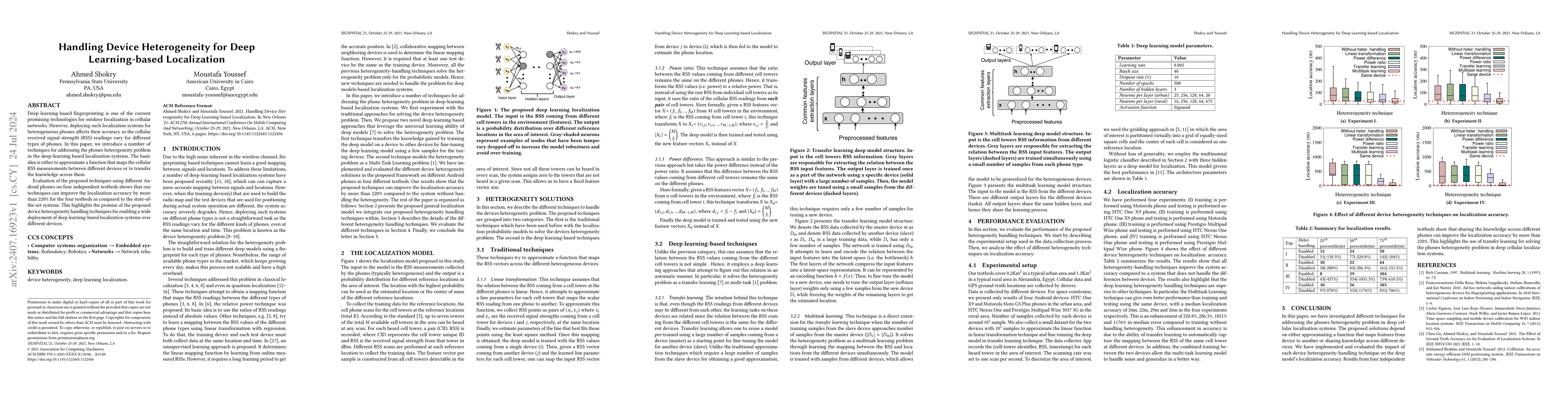 Thumbnail for Handling Device Heterogeneity for Deep Learning-based Localization