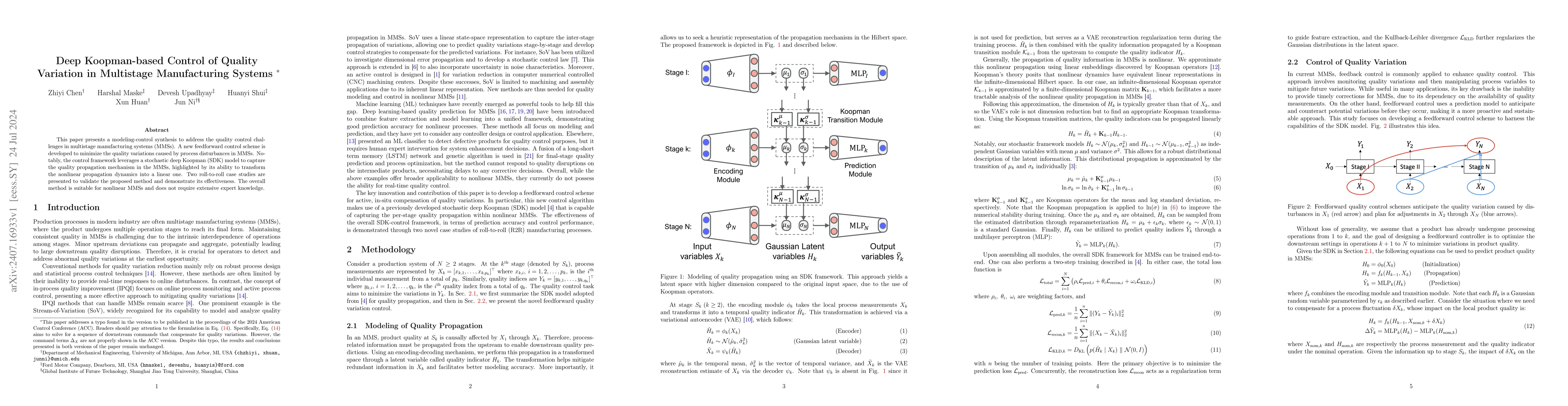 Thumbnail for Deep Koopman-based Control of Quality Variation in Multistage
  Manufacturing Systems