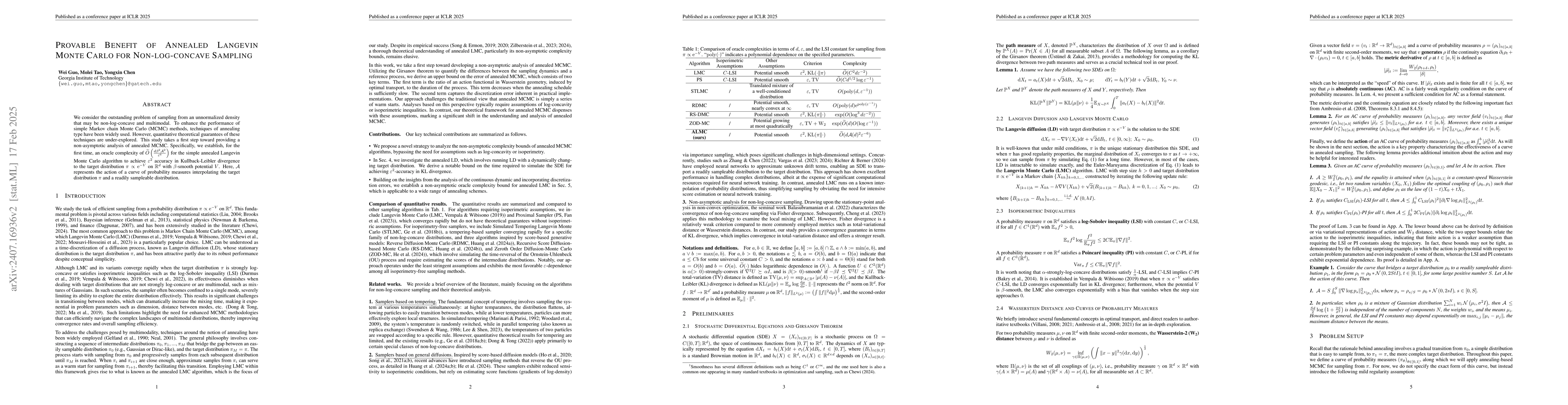 Thumbnail for Provable Benefit of Annealed Langevin Monte Carlo for Non-log-concave
  Sampling
