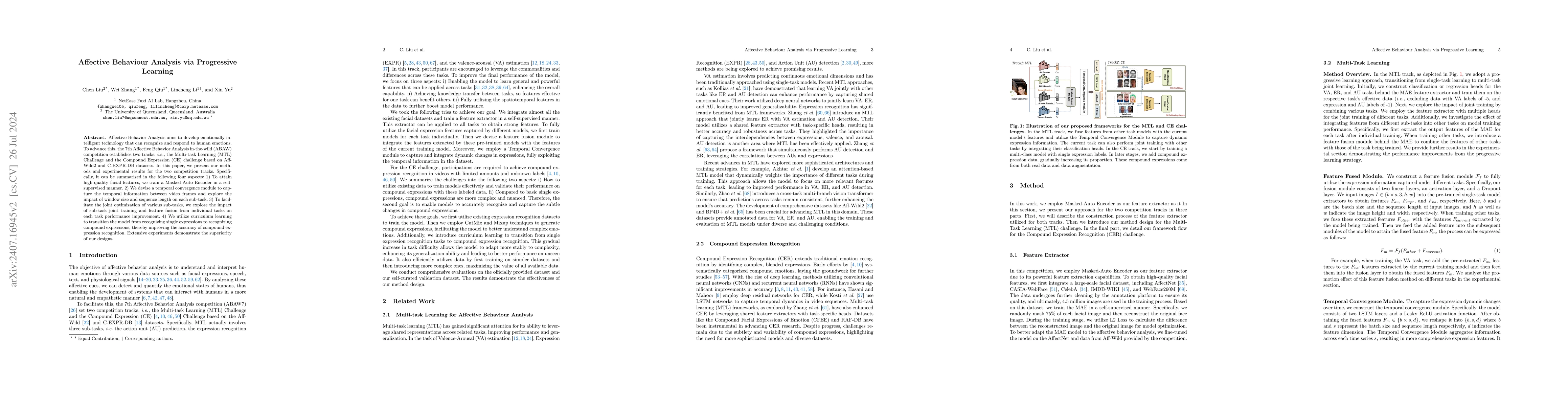 Thumbnail for Affective Behaviour Analysis via Progressive Learning