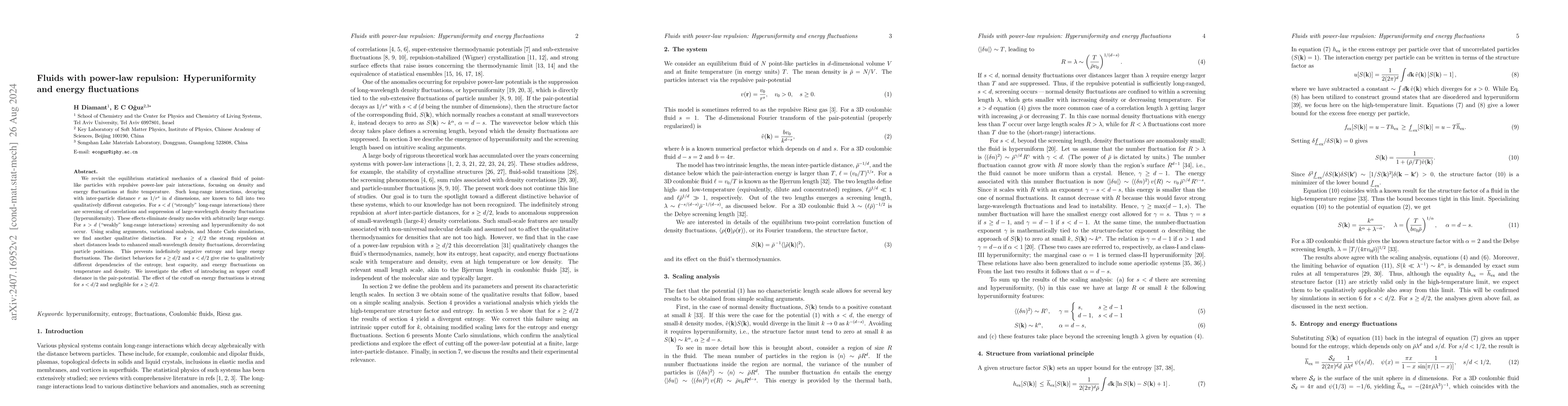 Thumbnail for Fluids with power-law repulsion: Hyperuniformity and energy fluctuations