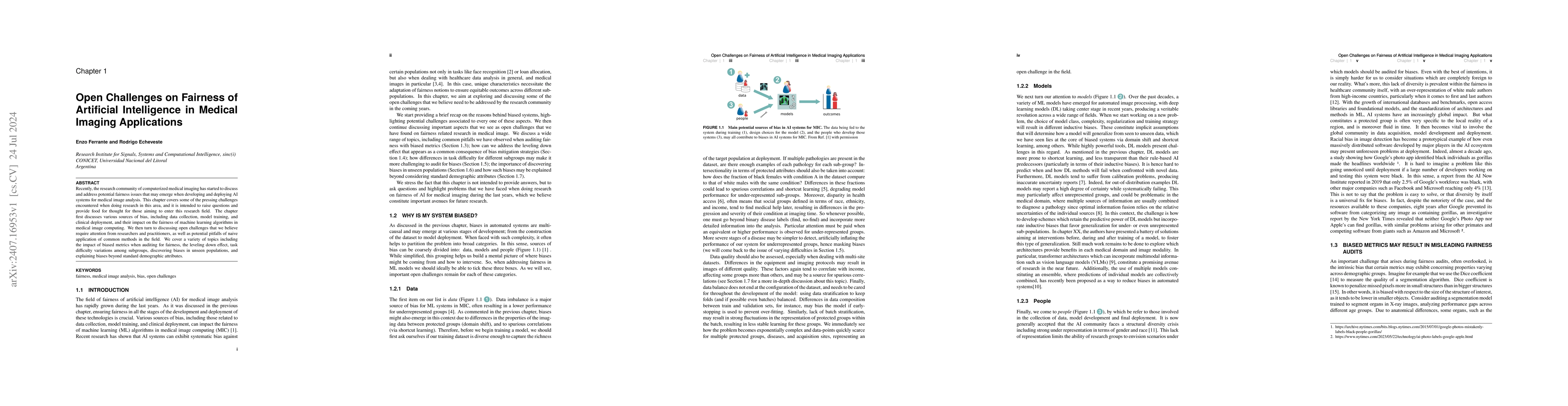 Thumbnail for Open Challenges on Fairness of Artificial Intelligence in Medical
  Imaging Applications