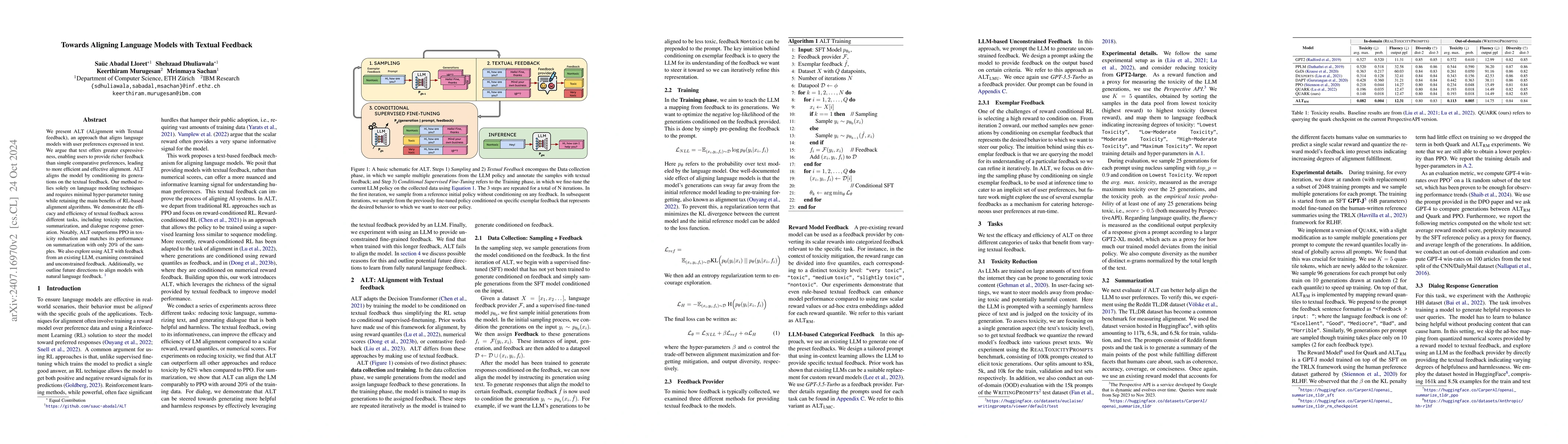 Thumbnail for Towards Aligning Language Models with Textual Feedback