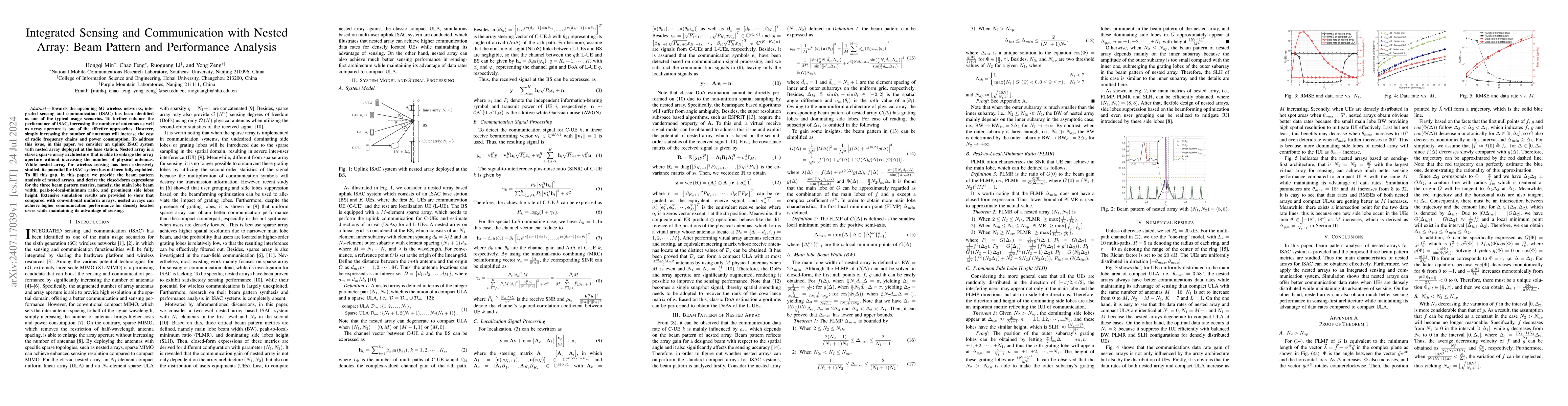 Thumbnail for Integrated Sensing and Communication with Nested Array: Beam Pattern and
  Performance Analysis