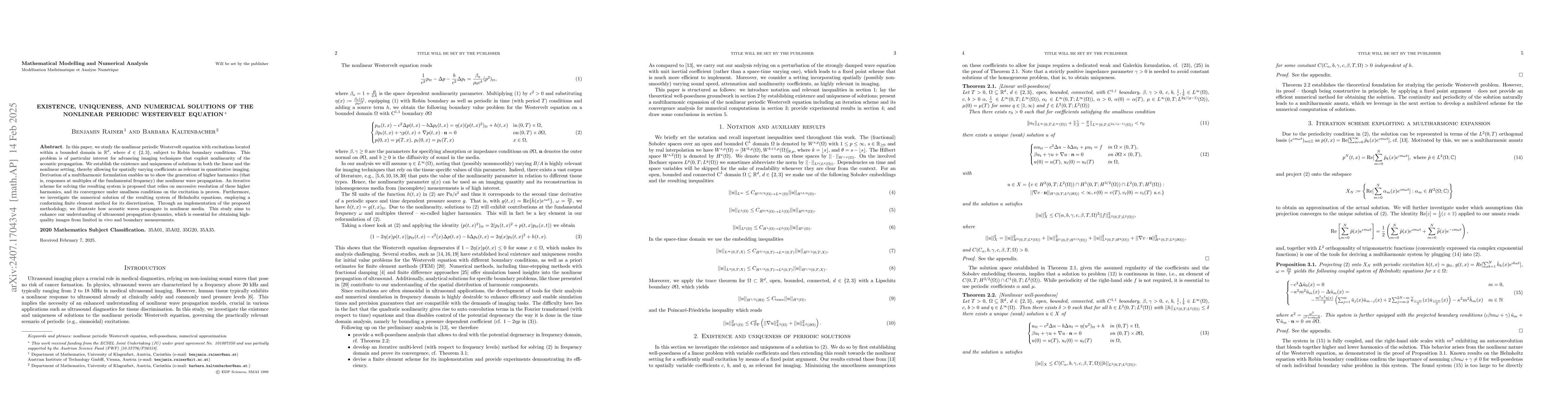 Thumbnail for On the nonlinear periodic Westervelt equation