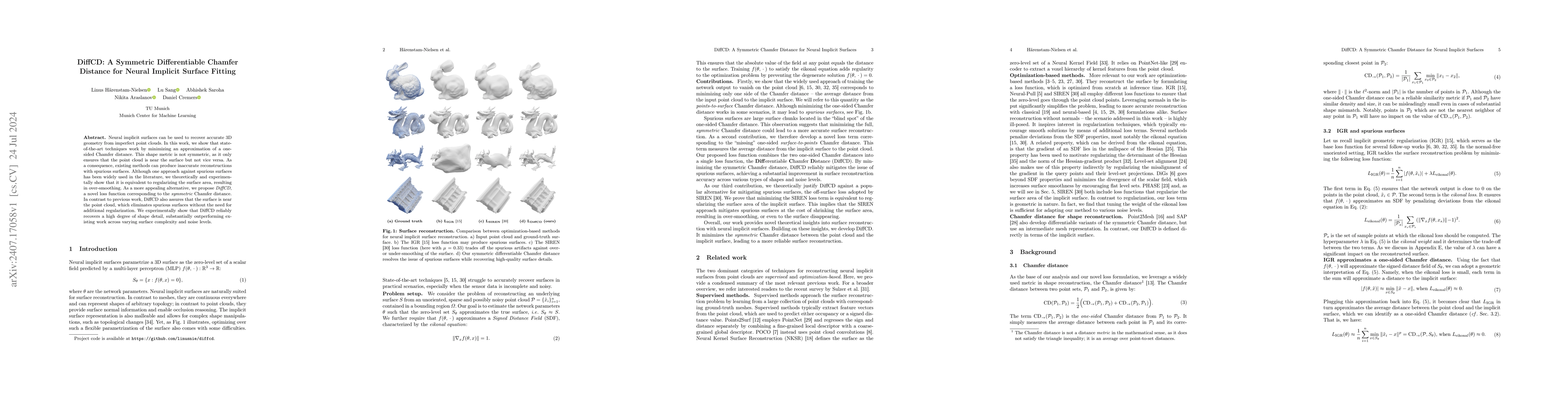 Thumbnail for DiffCD: A Symmetric Differentiable Chamfer Distance for Neural Implicit
  Surface Fitting