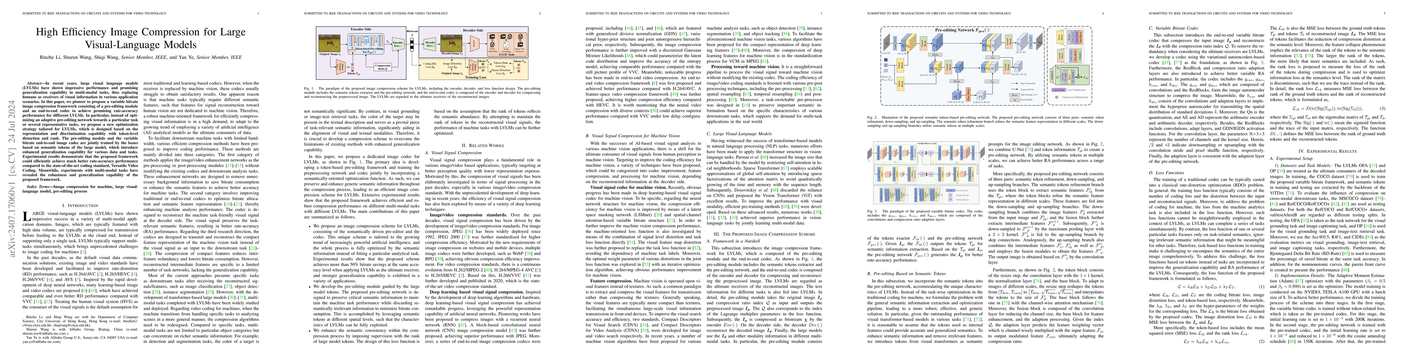 Thumbnail for High Efficiency Image Compression for Large Visual-Language Models