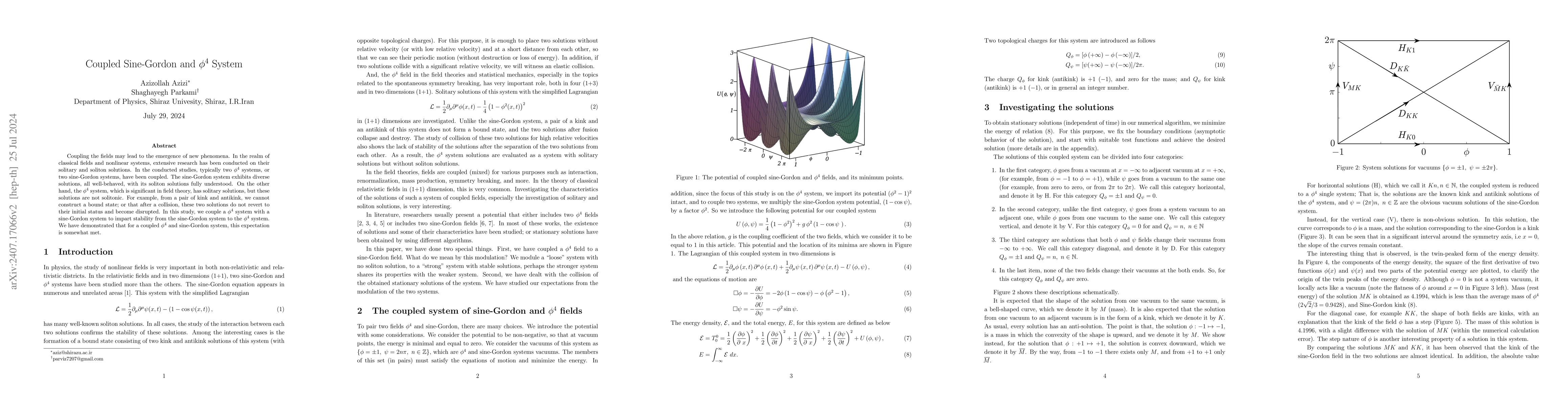 Thumbnail for Coupled Sine-Gordon and $φ^4$ System