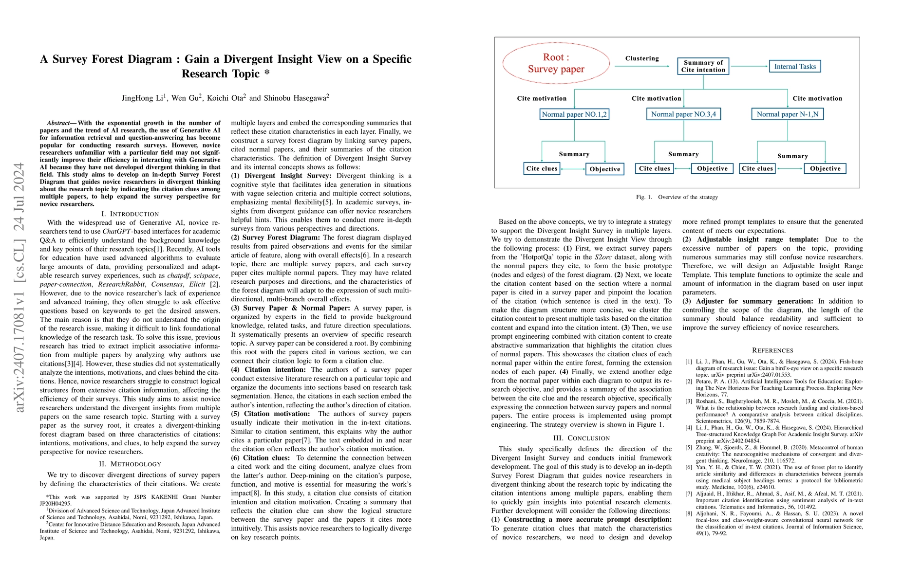 Thumbnail for A Survey Forest Diagram : Gain a Divergent Insight View on a Specific
  Research Topic