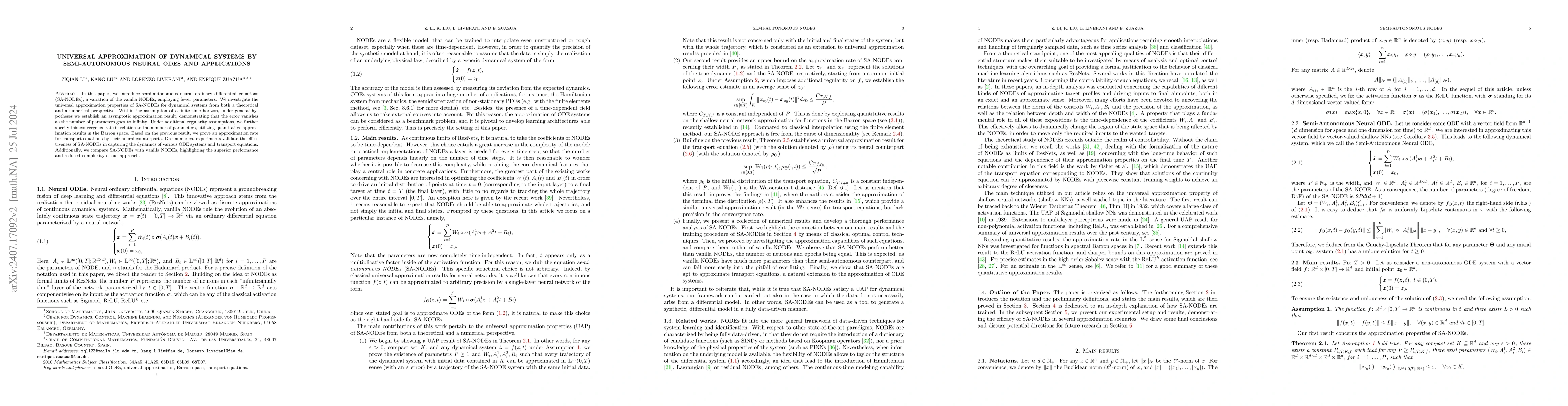 Thumbnail for Universal Approximation of Dynamical Systems by Semi-Autonomous Neural
  ODEs and Applications