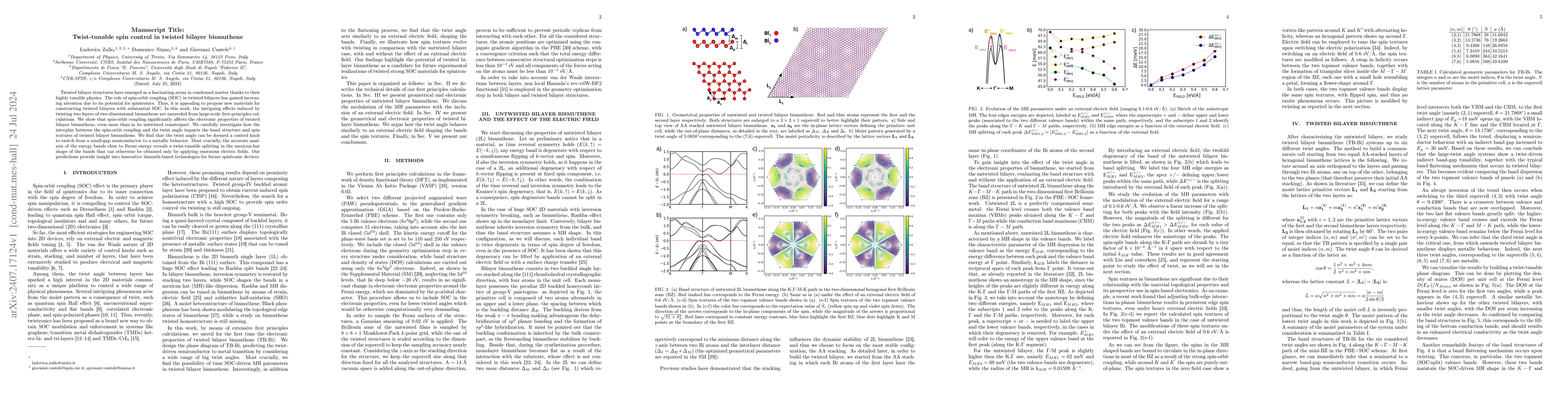 Thumbnail for Twist-tunable spin control in twisted bilayer bismuthene