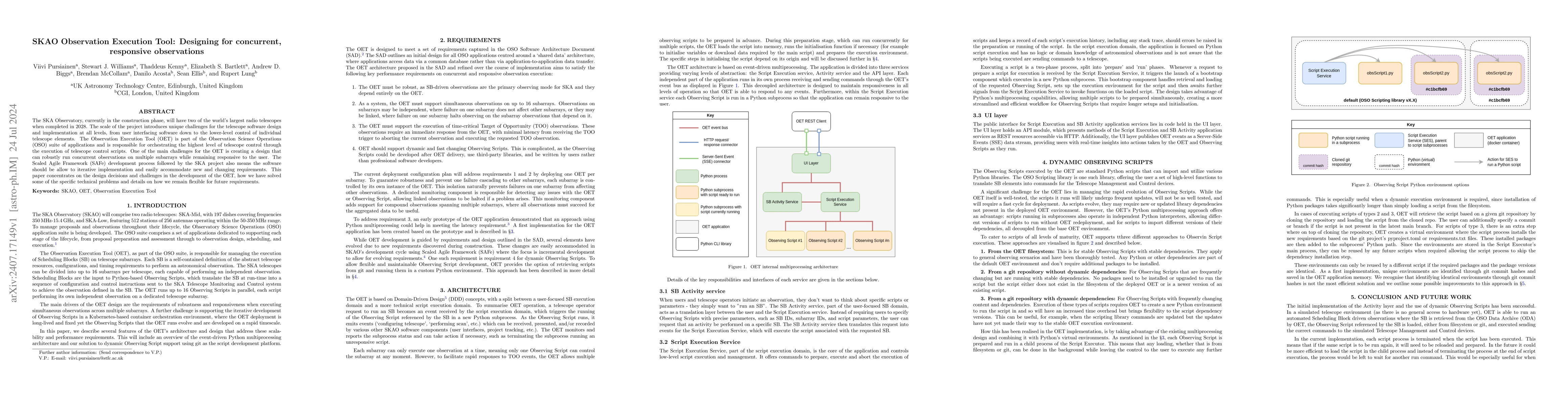 Thumbnail for SKAO Observation Execution Tool: Designing for concurrent, responsive
  observations