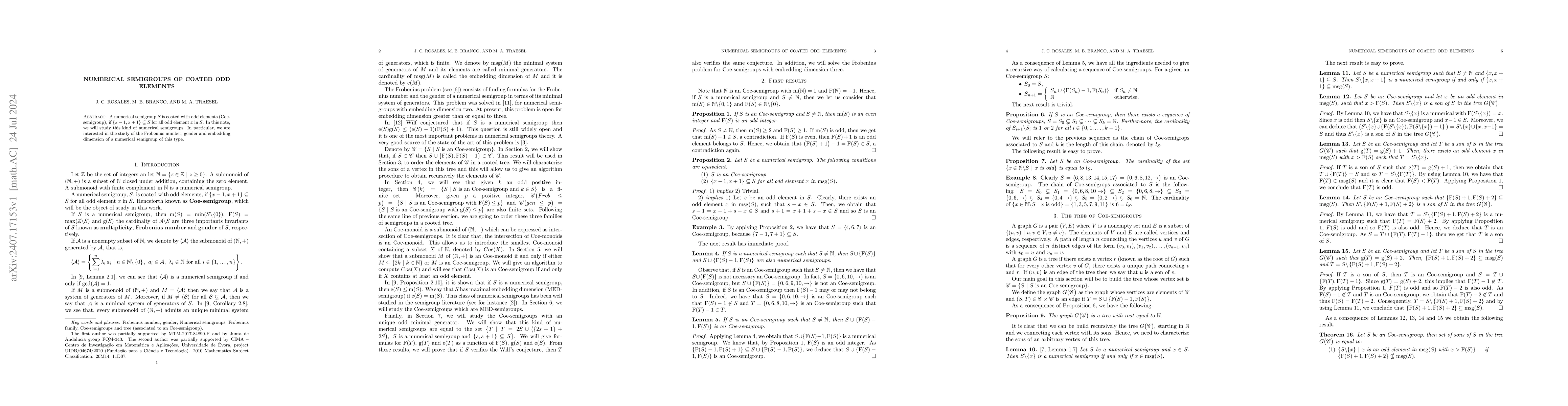 Thumbnail for Numerical semigroups of coated odd elements