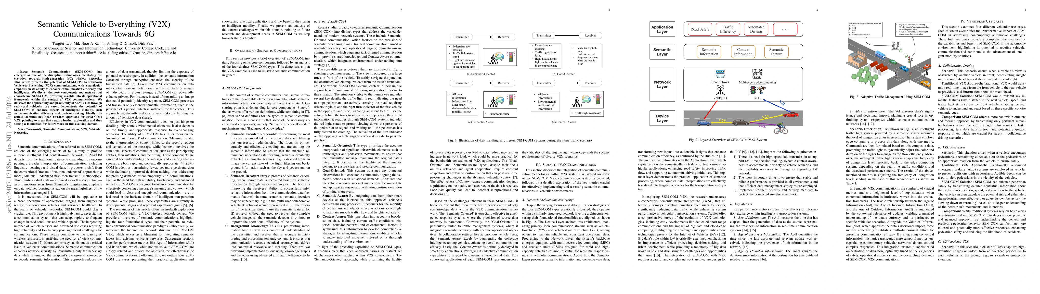 Thumbnail for Semantic Vehicle-to-Everything (V2X) Communications Towards 6G