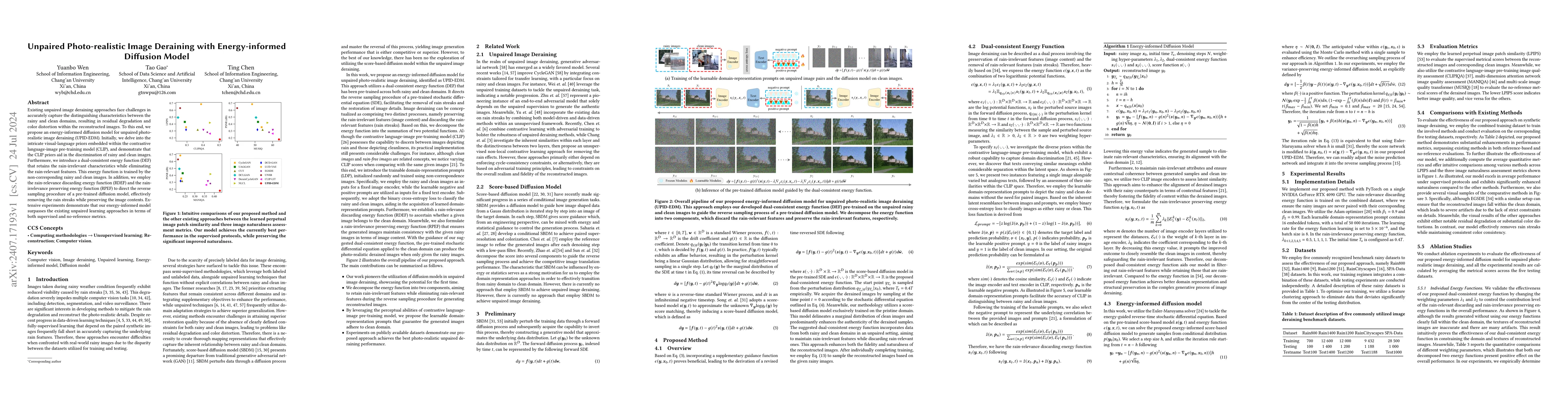 Thumbnail for Unpaired Photo-realistic Image Deraining with Energy-informed Diffusion
  Model
