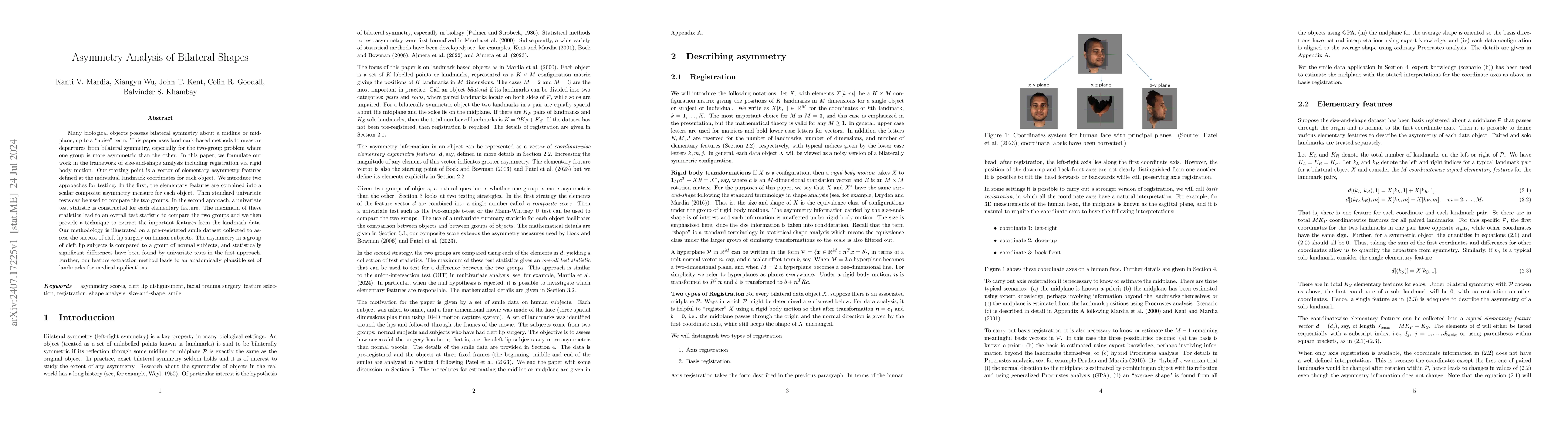 Thumbnail for Asymmetry Analysis of Bilateral Shapes