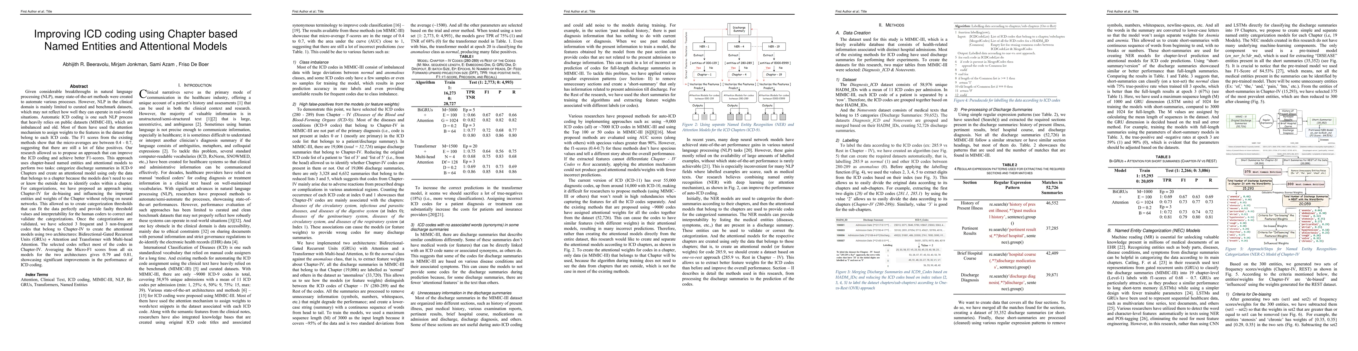 Thumbnail for Improving ICD coding using Chapter based Named Entities and Attentional
  Models