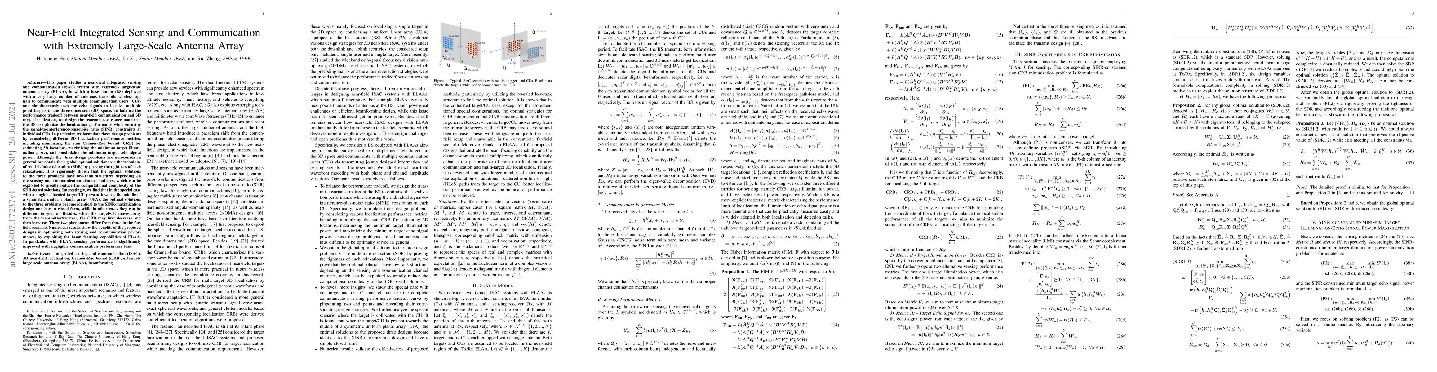 Thumbnail for Near-Field Integrated Sensing and Communication with Extremely
  Large-Scale Antenna Array