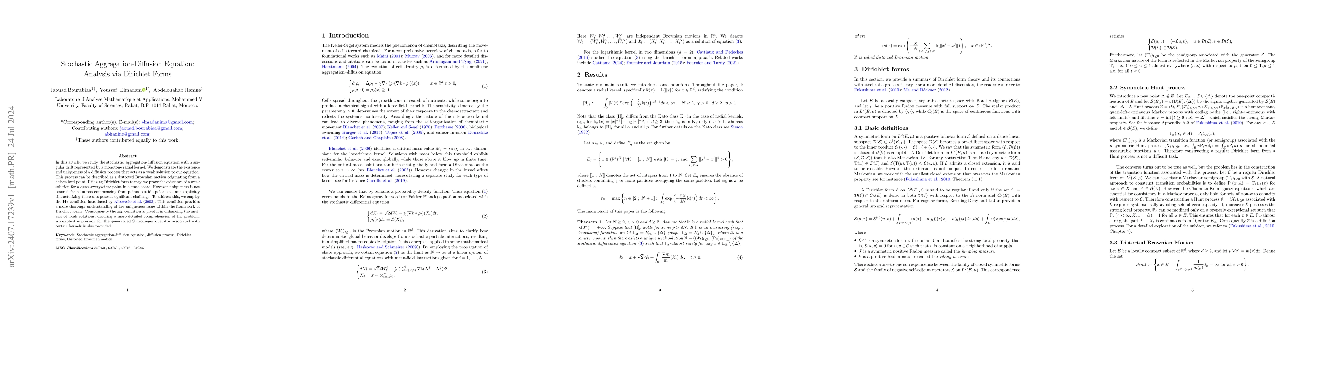 Thumbnail for Stochastic Aggregation Diffusion-Equation : Analysis via Dirichlet Forms