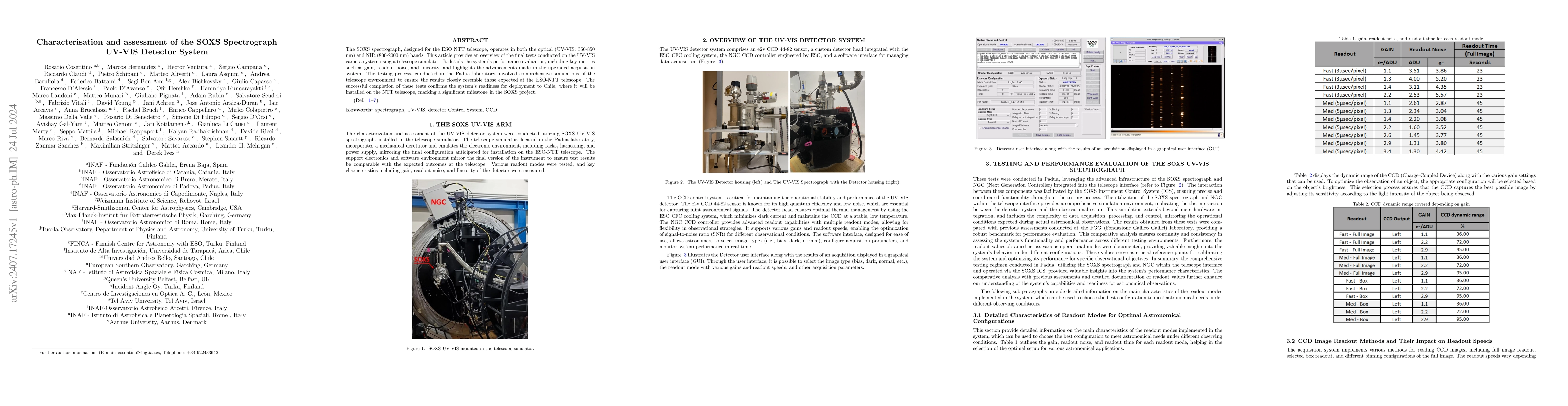 Thumbnail for Characterisation and assessment of the SOXS Spectrograph UV-VIS Detector
  System
