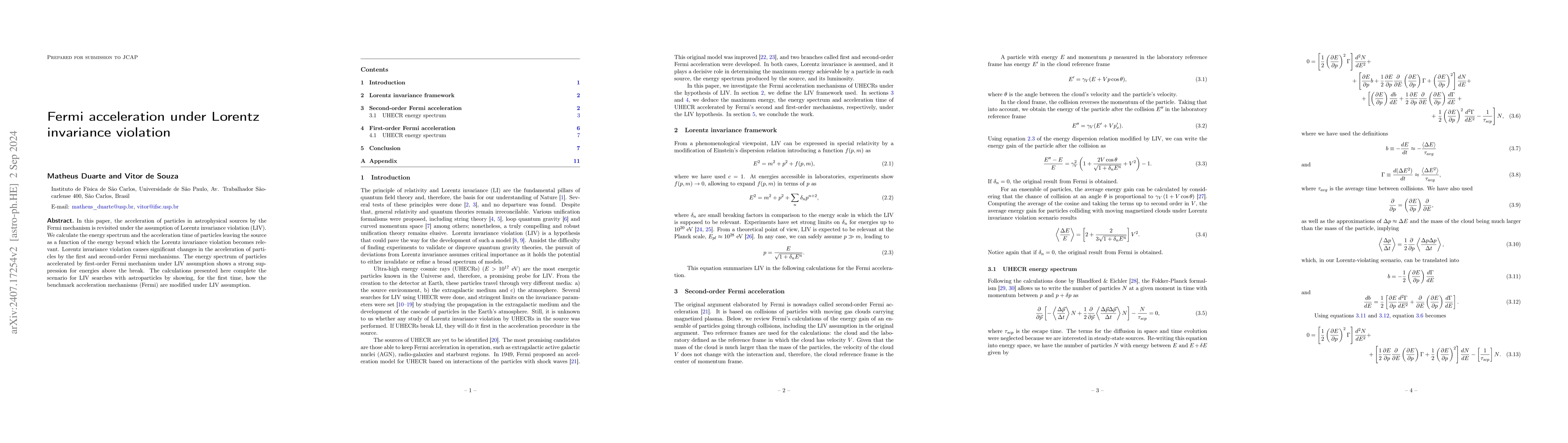 Thumbnail for Fermi acceleration under Lorentz invariance violation