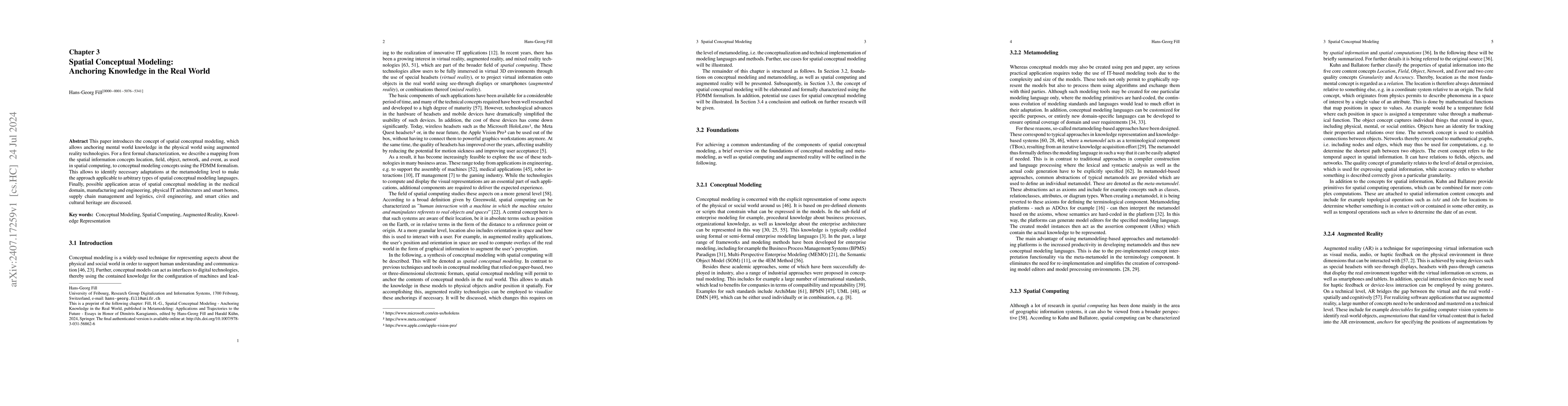 Thumbnail for Spatial Conceptual Modeling: Anchoring Knowledge in the Real World