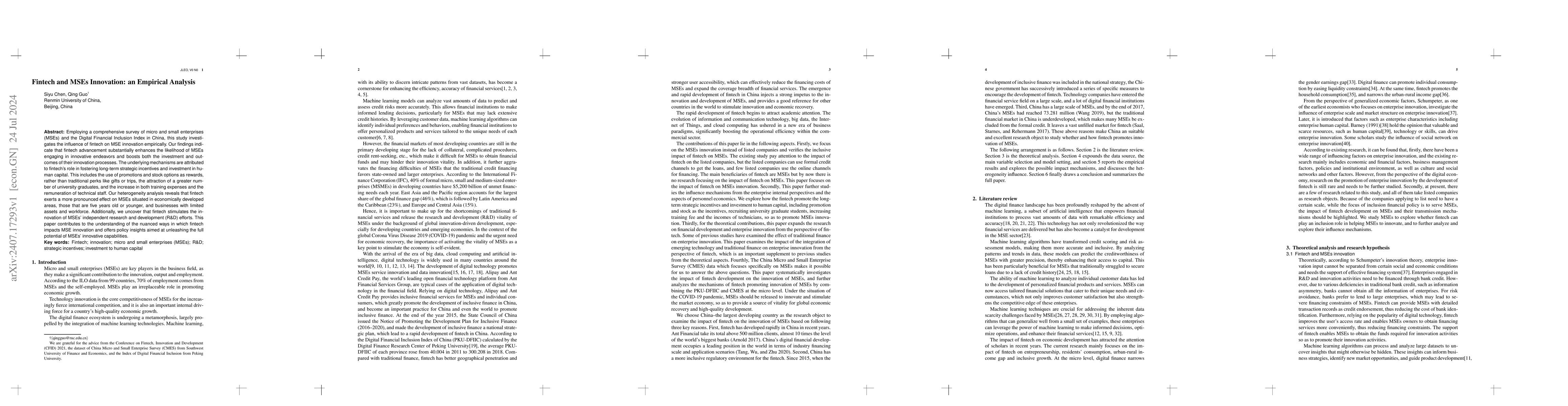 Thumbnail for Fintech and MSEs Innovation: an Empirical Analysis