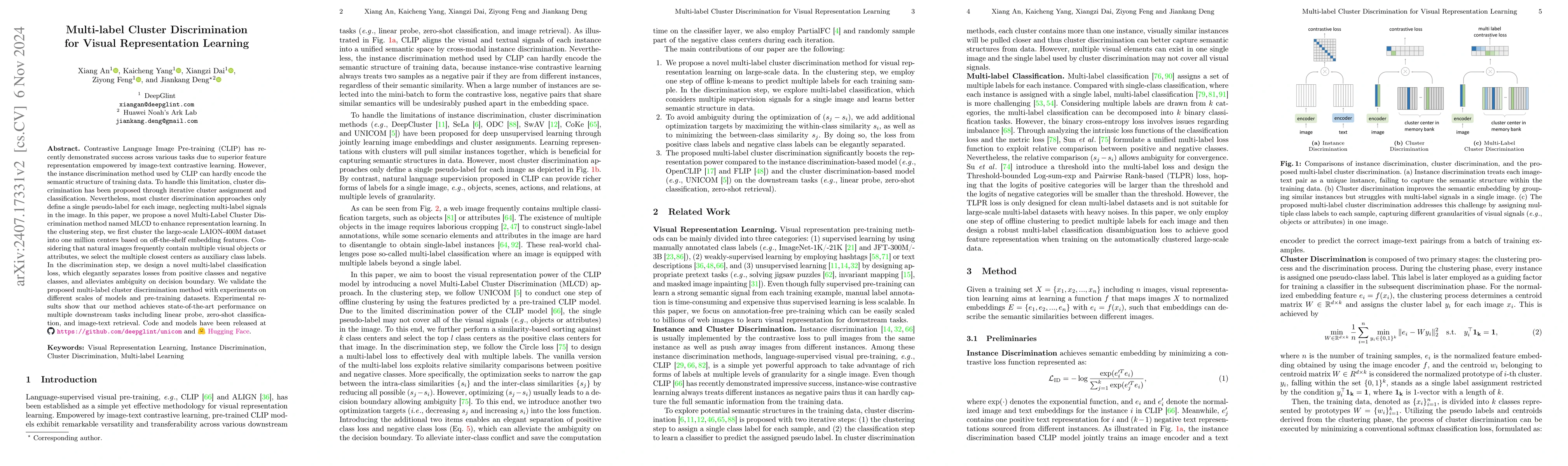 Thumbnail for Multi-label Cluster Discrimination for Visual Representation Learning
