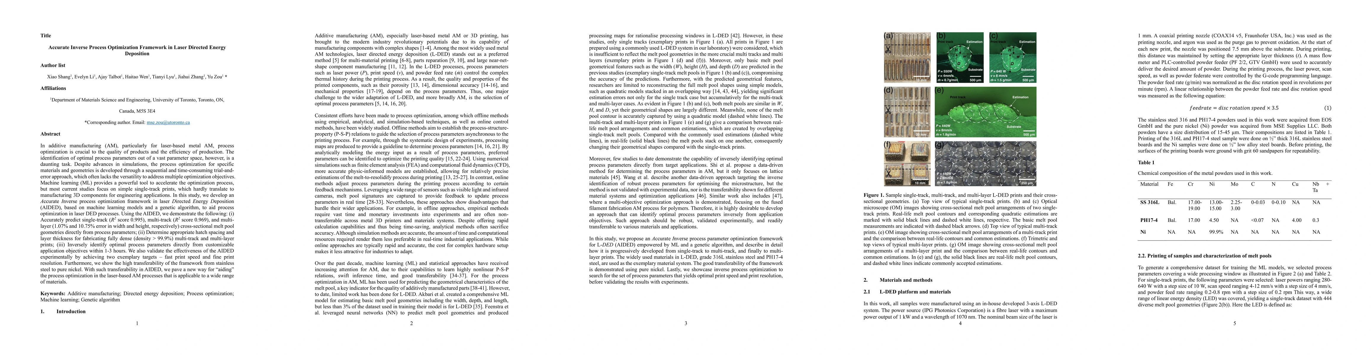 Thumbnail for Accurate Inverse Process Optimization Framework in Laser Directed Energy
  Deposition