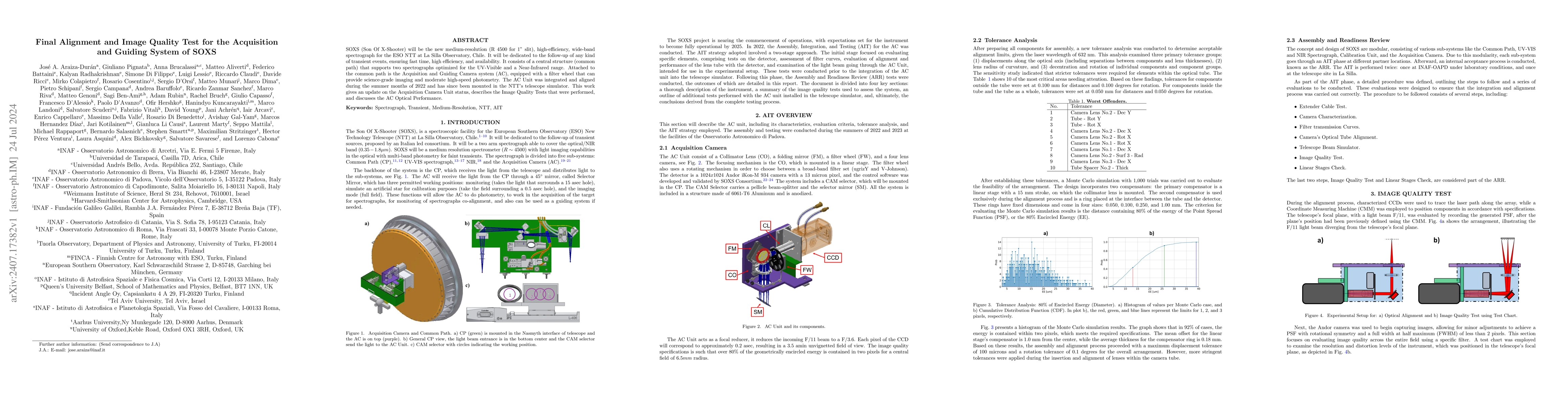 Thumbnail for Final Alignment and Image Quality Test for the Acquisition and Guiding
  System of SOXS