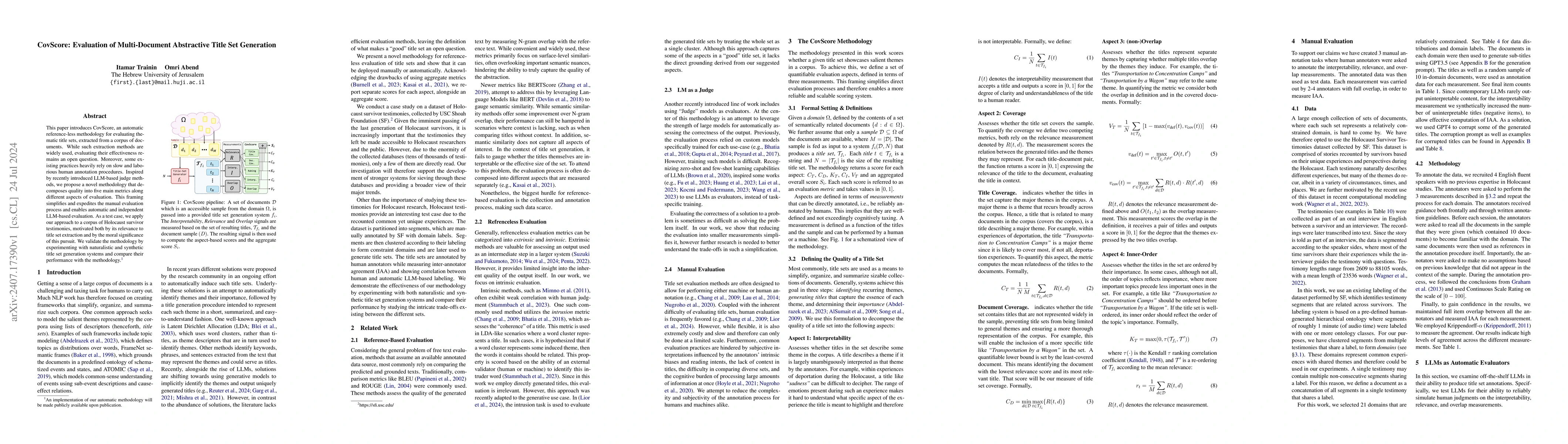 Thumbnail for CovScore: Evaluation of Multi-Document Abstractive Title Set Generation