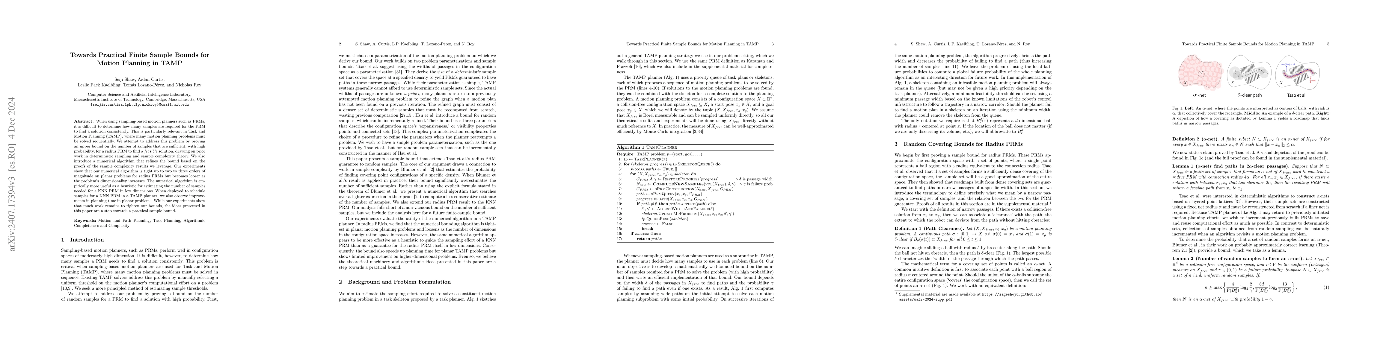 Thumbnail for Towards Practical Finite Sample Bounds for Motion Planning in TAMP