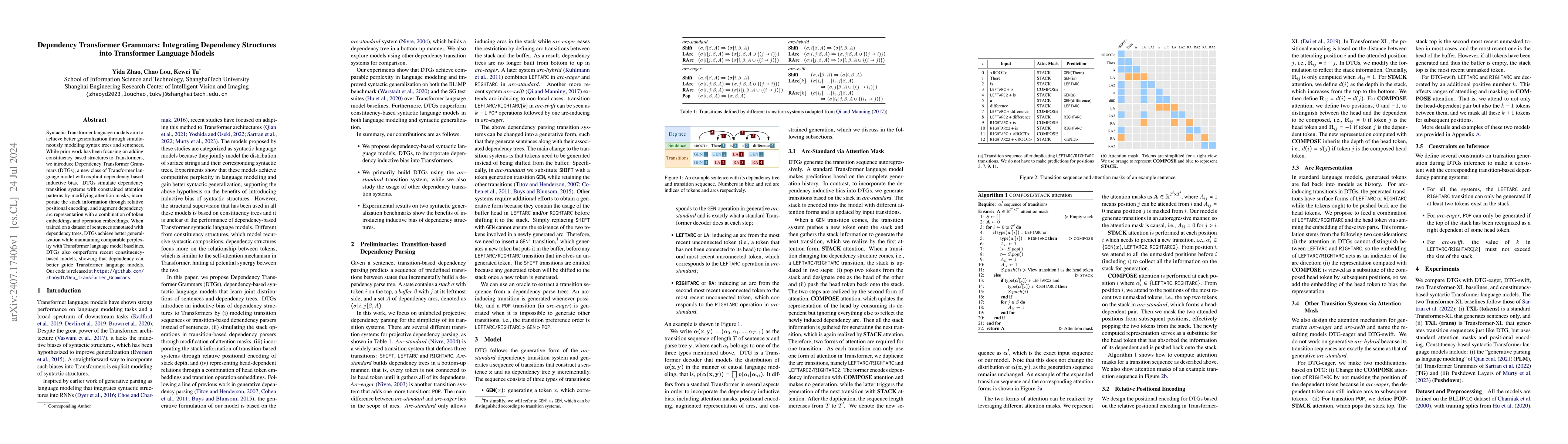 Thumbnail for Dependency Transformer Grammars: Integrating Dependency Structures into
  Transformer Language Models