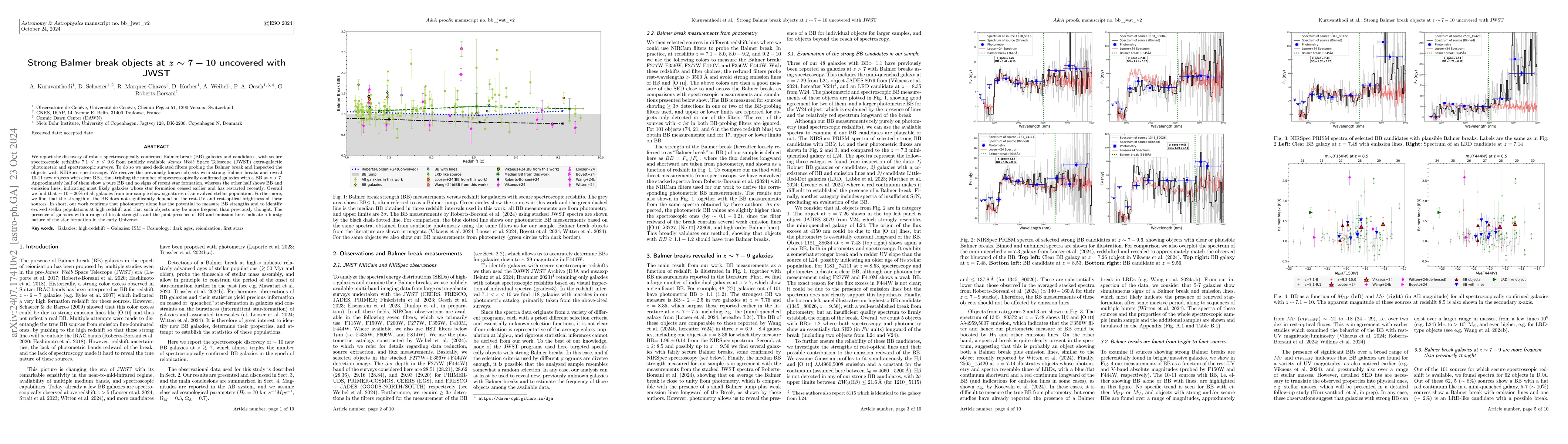 Thumbnail for Strong Balmer break objects at z ~ 7-10 uncovered with JWST