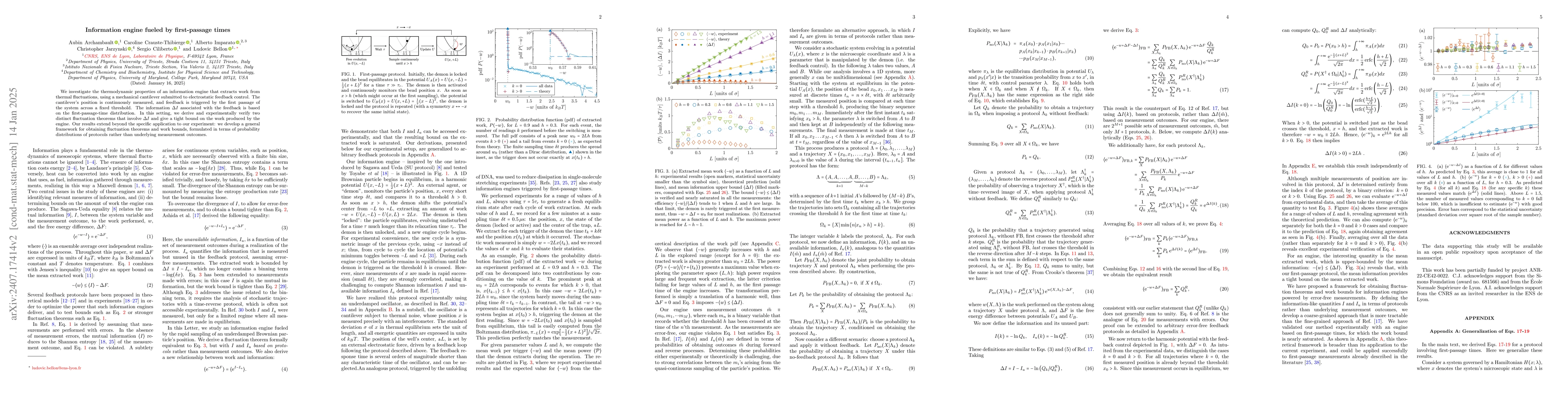 Thumbnail for First-passage information engine