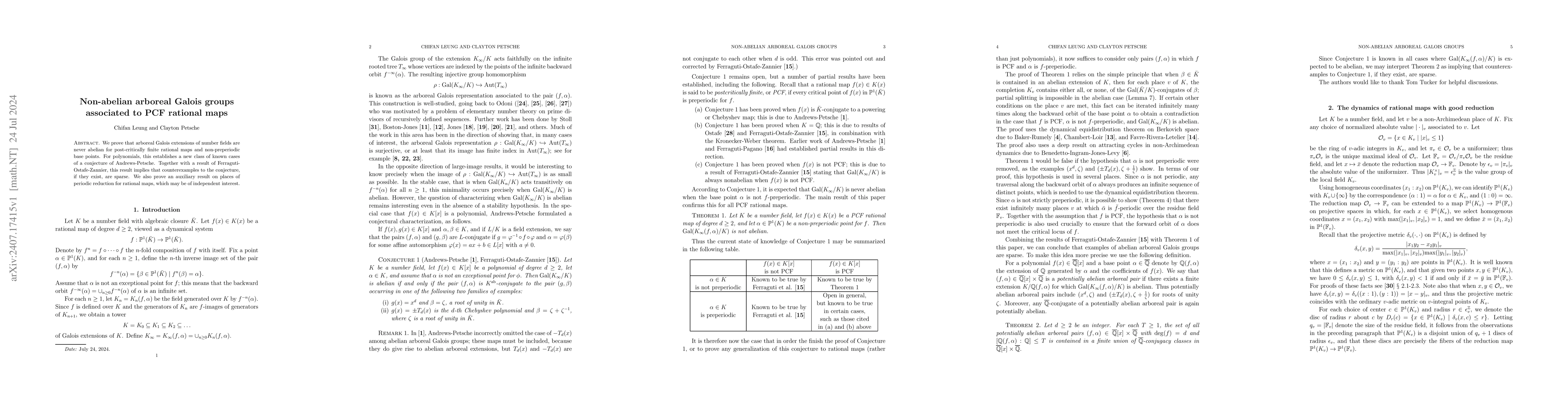 Thumbnail for Non-abelian arboreal Galois groups associated to PCF rational maps