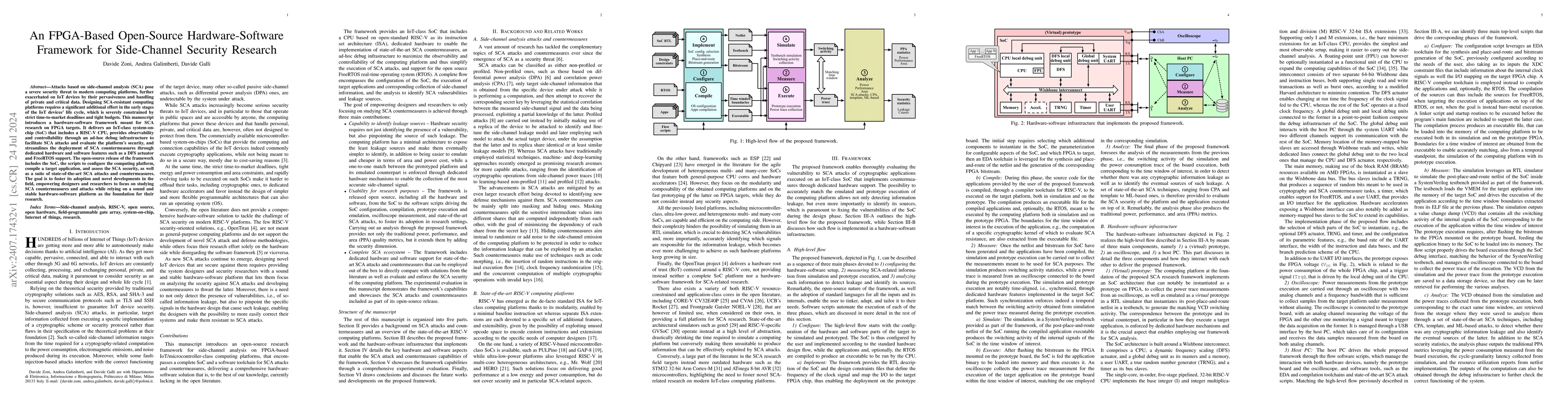 Thumbnail for An FPGA-Based Open-Source Hardware-Software Framework for Side-Channel
  Security Research