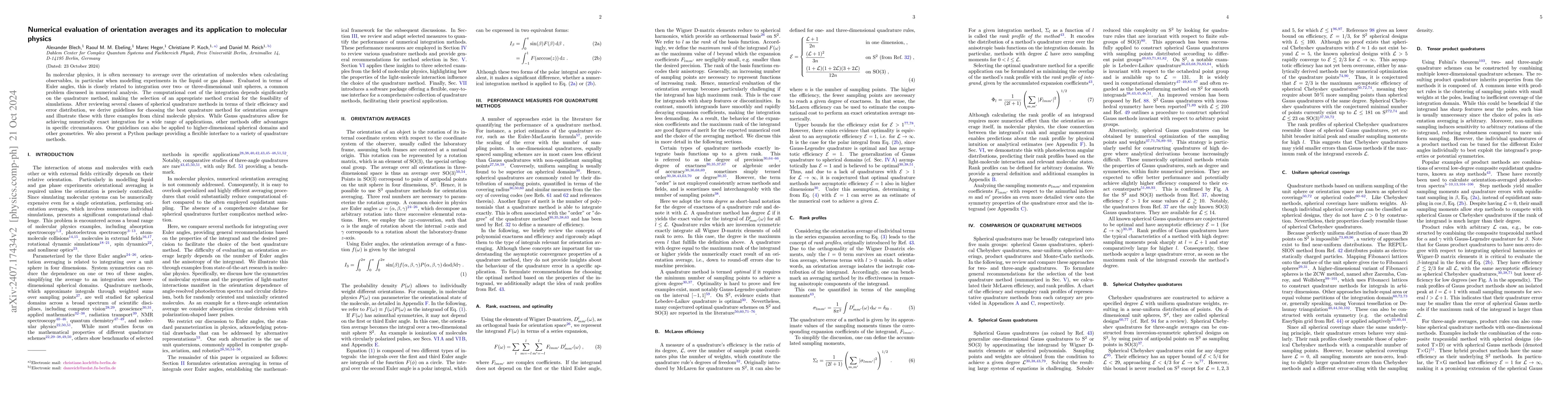 Thumbnail for Numerical evaluation of orientation averages and its application to
  molecular physics