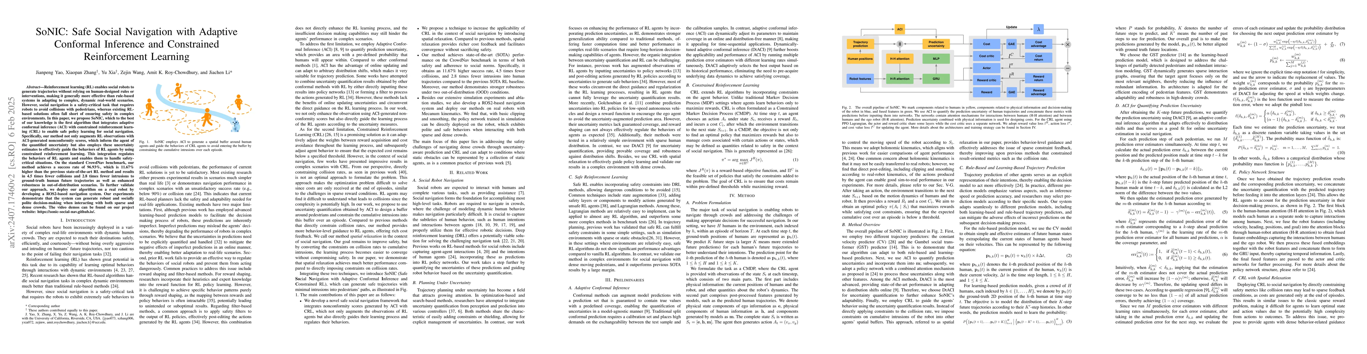 Thumbnail for SoNIC: Safe Social Navigation with Adaptive Conformal Inference and
  Constrained Reinforcement Learning