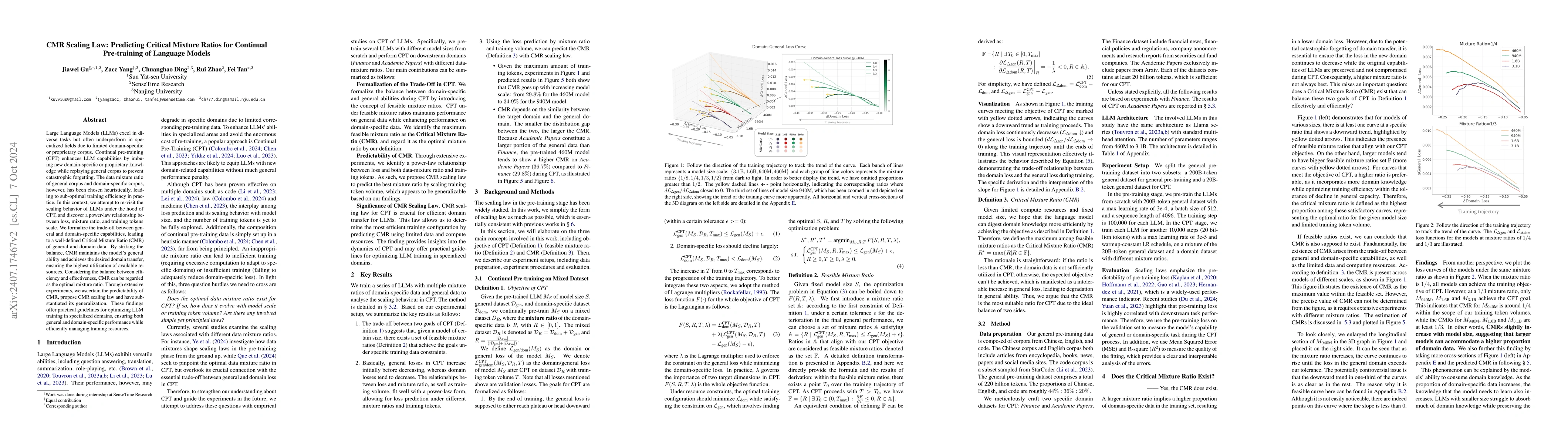 Thumbnail for CMR Scaling Law: Predicting Critical Mixture Ratios for Continual
  Pre-training of Language Models