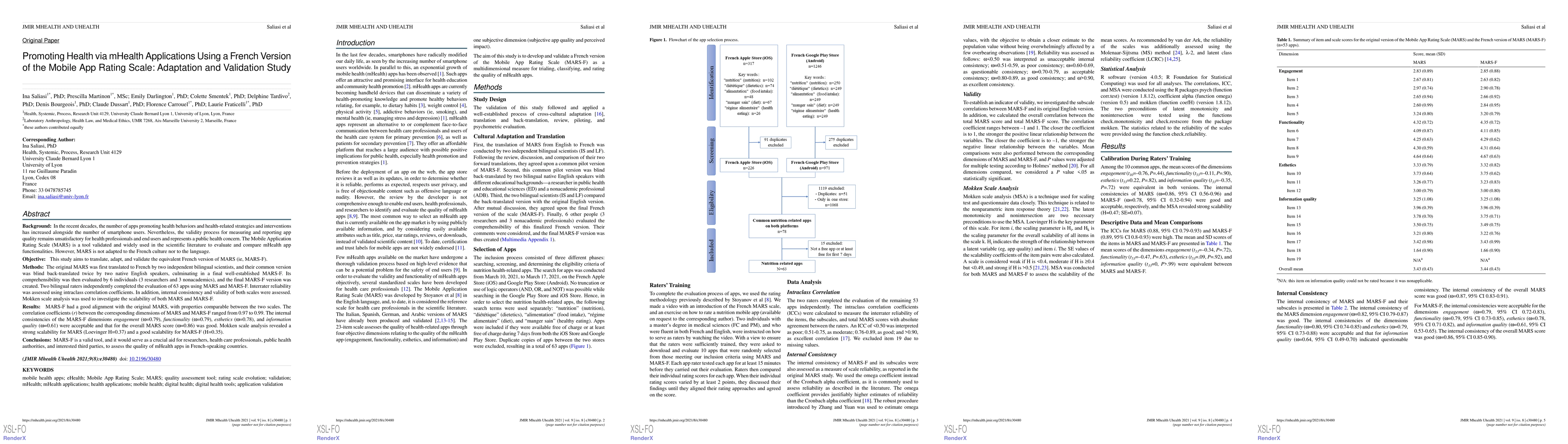 Thumbnail for Promoting Health via mHealth Applications Using a French Version of the
  Mobile App Rating Scale: Adaptation and Validation Study