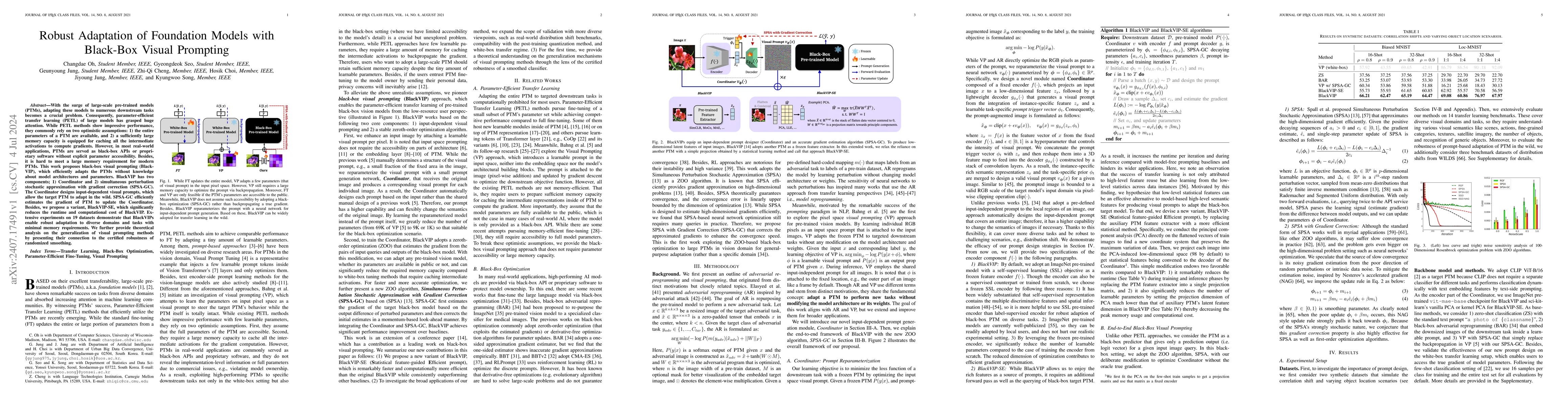 Thumbnail for Robust Adaptation of Foundation Models with Black-Box Visual Prompting