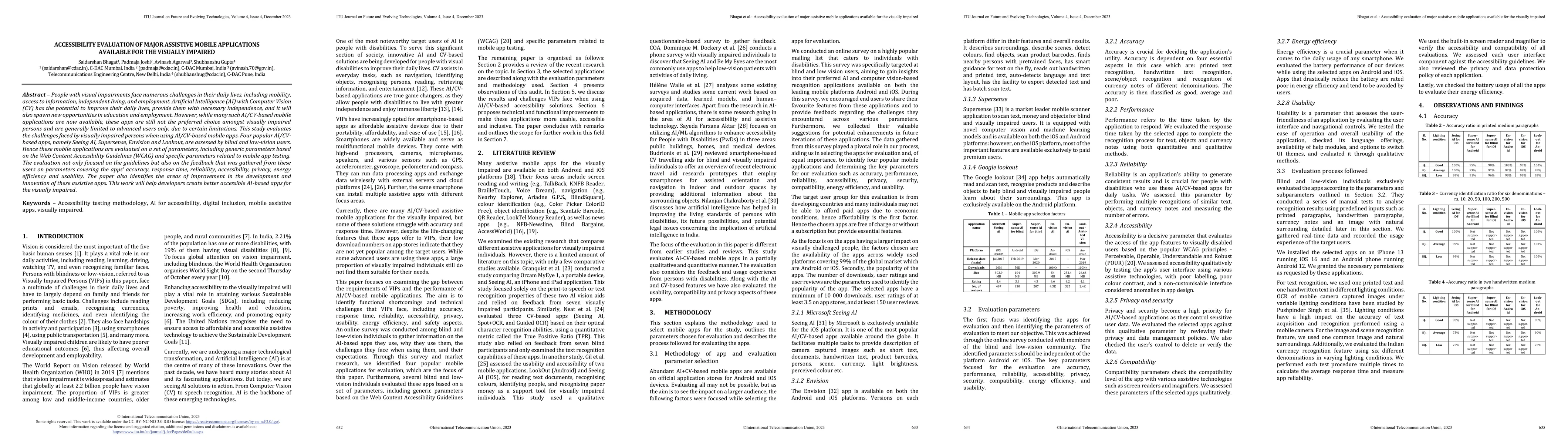 Thumbnail for Accessibility evaluation of major assistive mobile applications
  available for the visually impaired