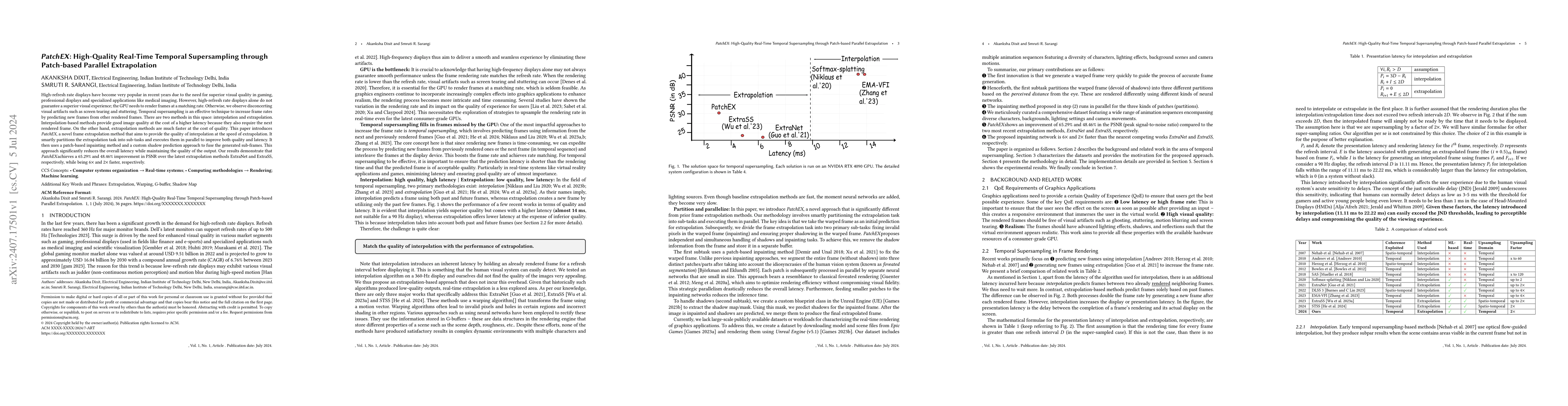 Thumbnail for PatchEX: High-Quality Real-Time Temporal Supersampling through
  Patch-based Parallel Extrapolation