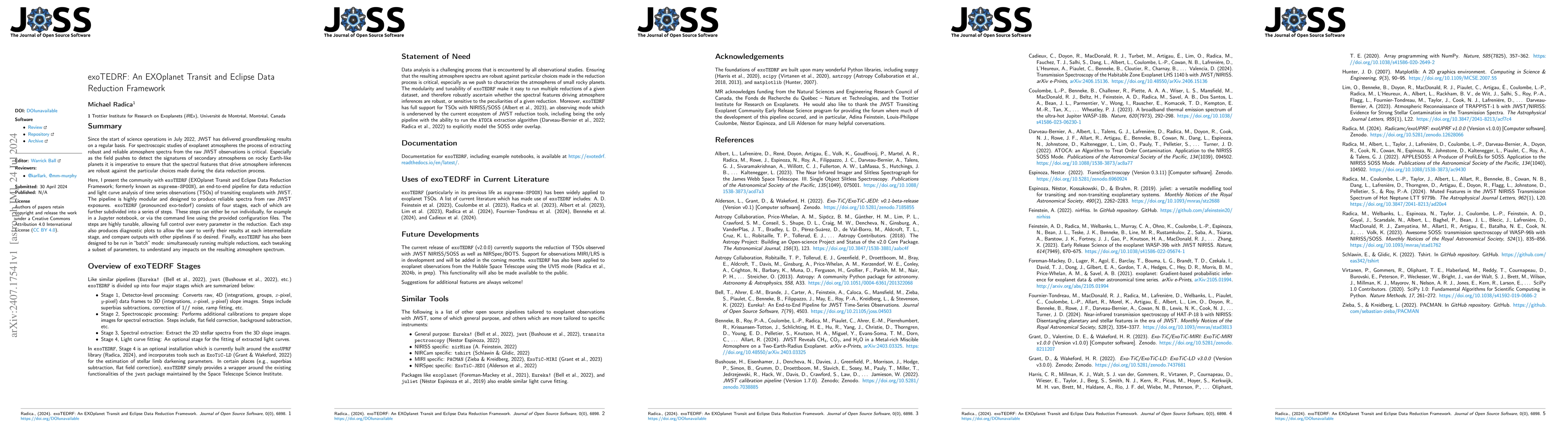 Thumbnail for exoTEDRF: An EXOplanet Transit and Eclipse Data Reduction Framework