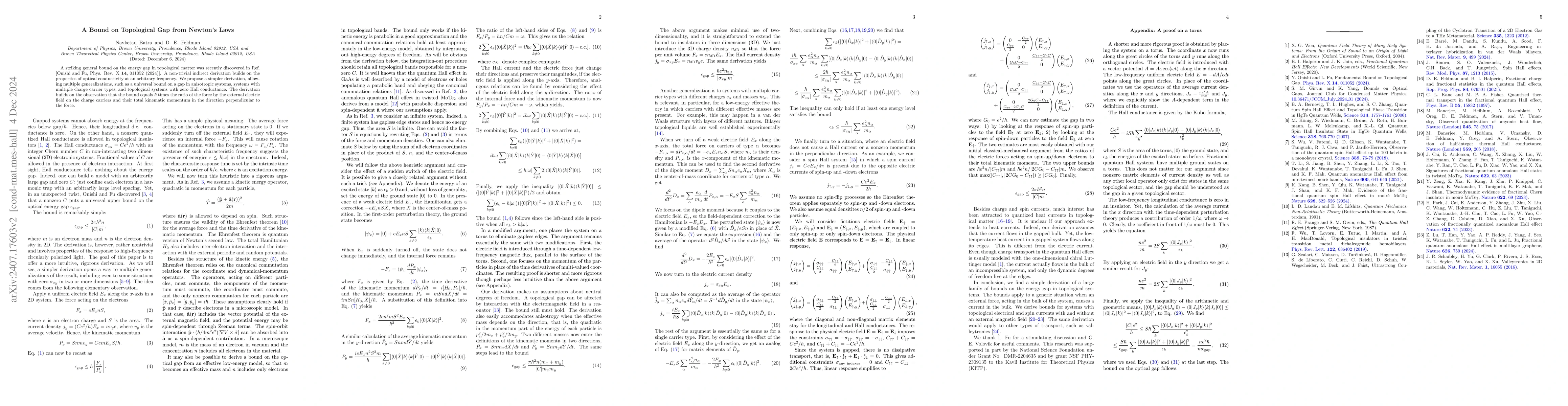 Thumbnail for A Bound on Topological Gap from Newton's Laws