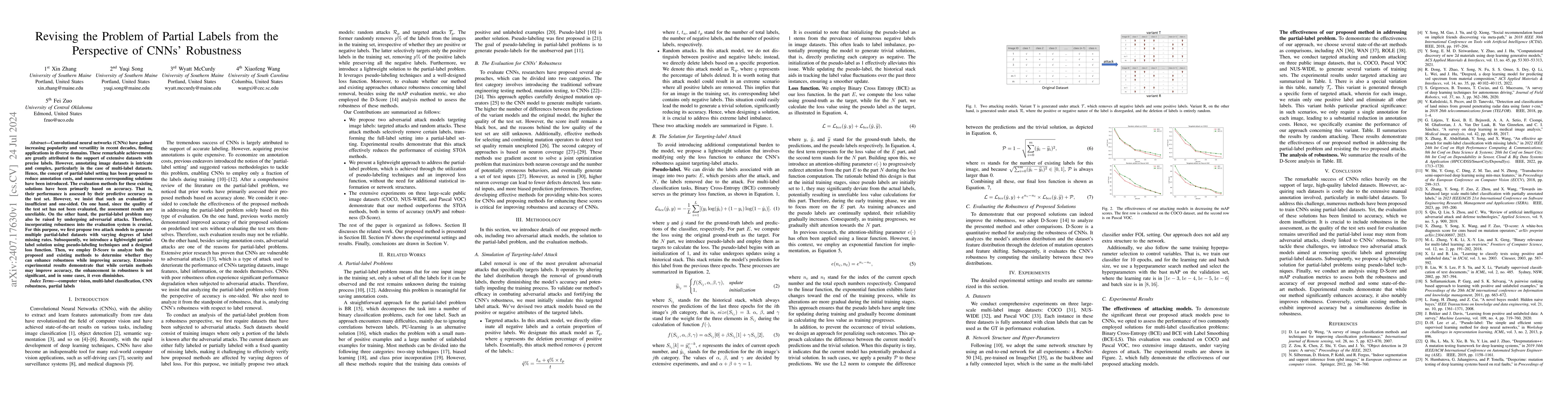 Thumbnail for Revising the Problem of Partial Labels from the Perspective of CNNs'
  Robustness