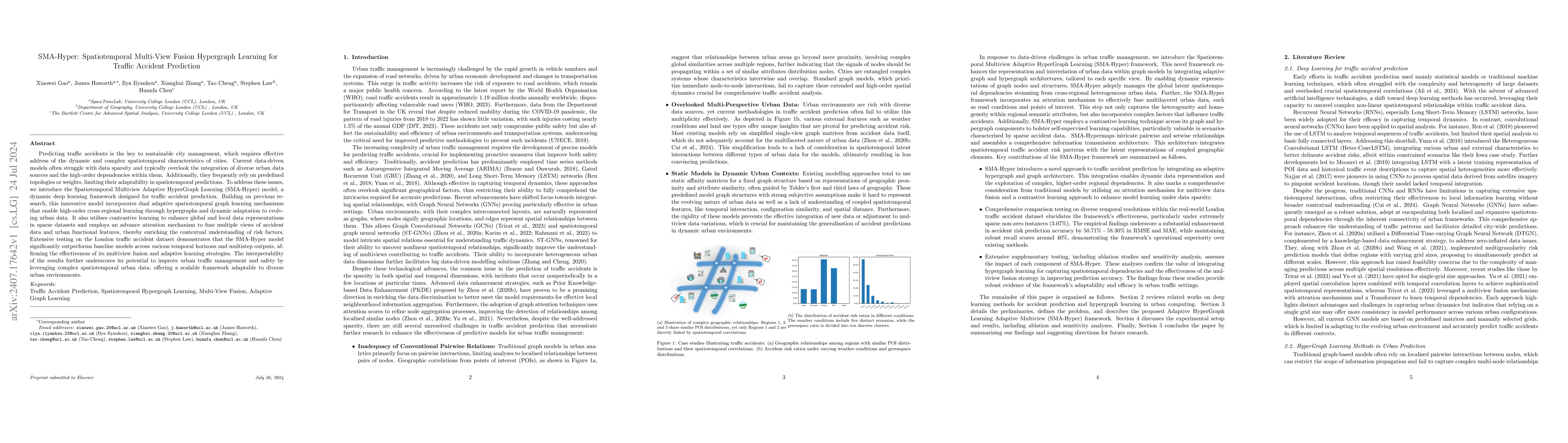 Thumbnail for SMA-Hyper: Spatiotemporal Multi-View Fusion Hypergraph Learning for
  Traffic Accident Prediction