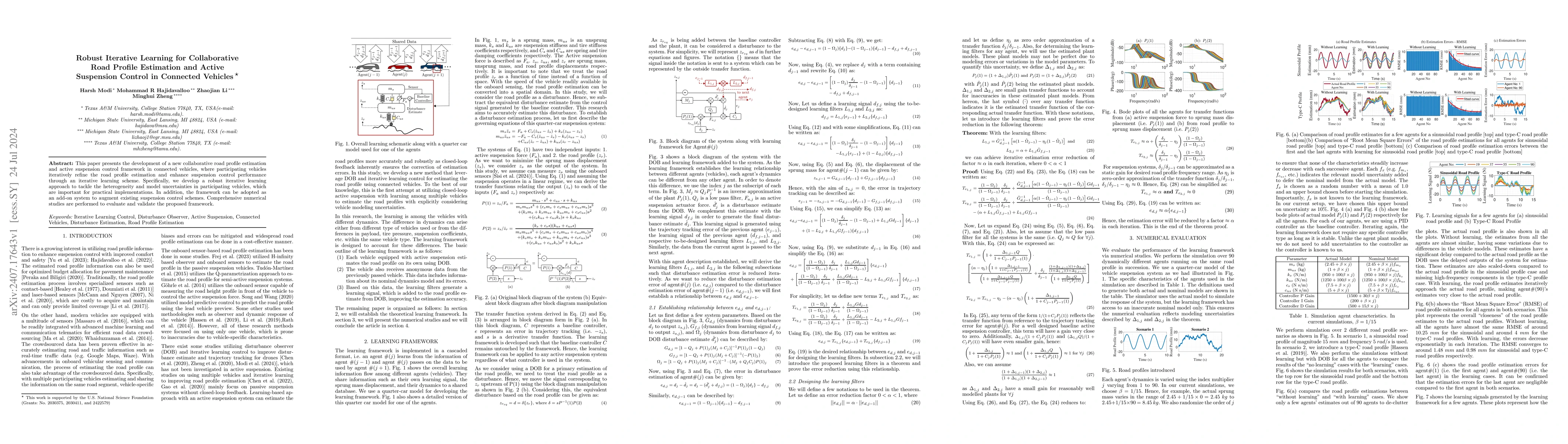 Thumbnail for Robust Iterative Learning for Collaborative Road Profile Estimation and
  Active Suspension Control in Connected Vehicles
