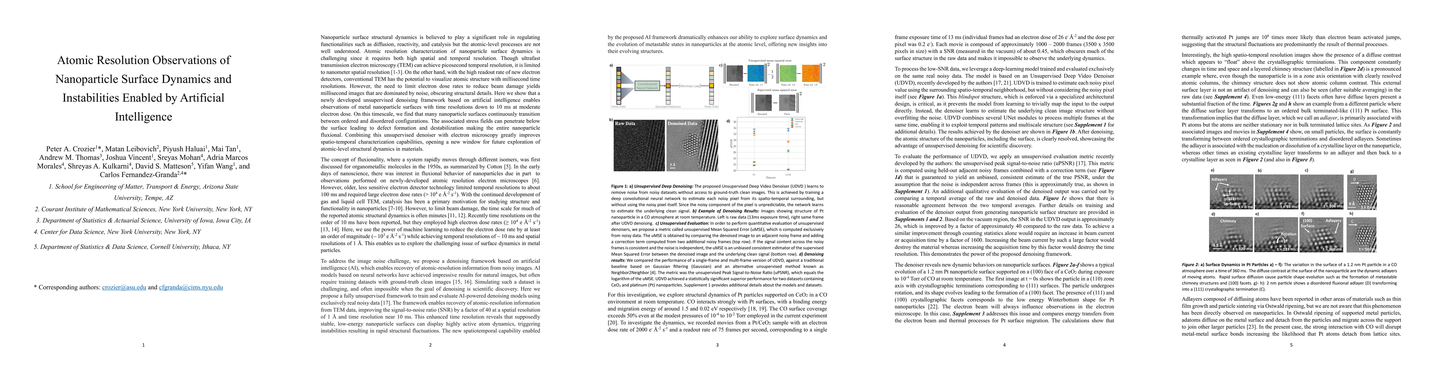 Thumbnail for Atomic Resolution Observations of Nanoparticle Surface Dynamics and
  Instabilities Enabled by Artificial Intelligence